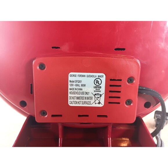 George Foreman Electric Quesadilla Maker RED GFQ001 10 Inch - Picture 8 of 8